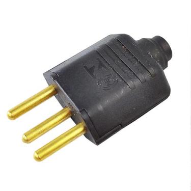 Imagem de Adaptador Plugue Macho Pino 10a 2P+T Para Extensão Preto - MarGirius