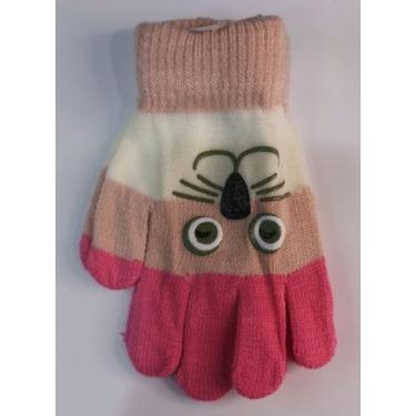 Imagem de Luva infantil Proteção Frio inverno gatinha Quente 3 a 8 anos - sem, R
