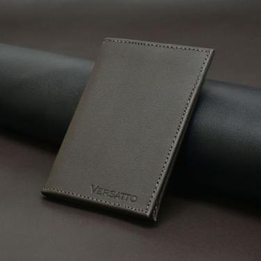 Imagem de Carteira Masculina Versatto Slim Couro Legitimo Acabado, Marrom