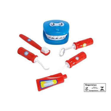 Imagem de Maletinha Dr Dentista Samba Toys com Boca e Acessorios Brinquedo Infan