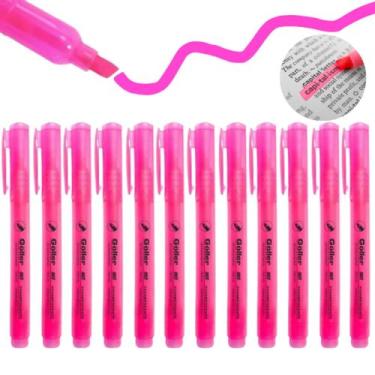 Imagem de Kit 12 Marca Texto Colorido Caneta Fluorescente Seca Rápido - Goller, 