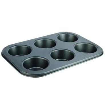 Imagem de Forma De Aço Carbono 6 Cavidade Cupcakes Pão De Queijo 26x18 - topchef