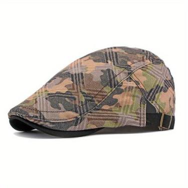 Imagem de Boina de Camuflagem Inspirada em Vintage , Algodão Respirável - Emaús 