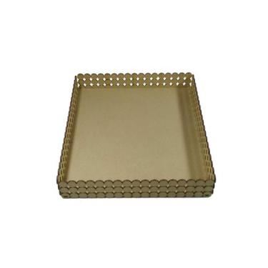 Imagem de Bandeja Pérolas Retangular 30x35x5cm Lisa - MDF a Laser - 898 - Arte M