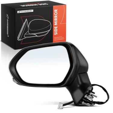 Imagem de A-Premium Espelho retrovisor elétrico do lado do motorista - compatível com Jeep Compass 2014 2015 2016 2017 2018 - Espelho retrovisor externo preto dobrável manual não aquecido - Substituição #