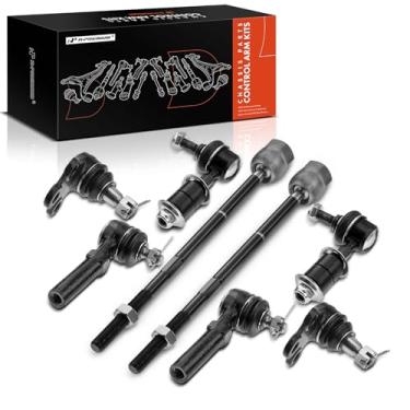 Imagem de A-Premium Conjunto de 8, barra de balanço frontal, junta esférica inferior, extremidade de haste de direção externa interna, compatível com Nissan Quest 1993-2002, Mercury Villager 1993-2002