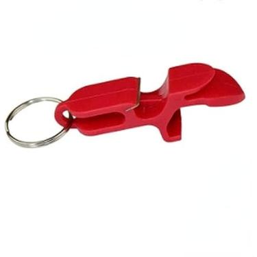 Imagem de Abridor de lata vermelho ferramenta multifuncional portátil abridor de garrafa de cerveja chaveiro ferramenta de espingarda bolso ferramenta de barra de cerveja de alumínio prático processado ótimo