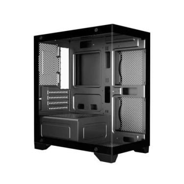 Imagem de Gabinete Gamer K-mex Aquario Cg-01f9 Micro Poseidon Preto Micro Atx Se