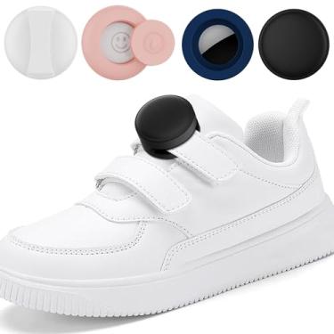 Imagem de SkyArmor 4 Pacotes] Suporte de Airtag para Cadarços Infantis, Capa de Silicone Resistente Ao Desgaste Oculto para Etiquetas de Ar para Sapatos Infantis Acessórios para Cadarços para Crianças Pequenas(