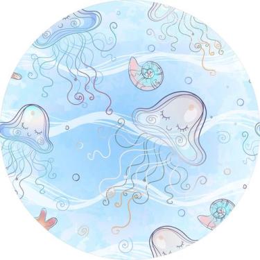 Imagem de Painel De Festa Redondo 1,50x1,50 - Fundo do Mar Cute Agua Viva 026 - 