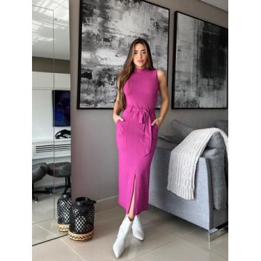 Imagem de Conjunto Saia Justa Midi Laço na Cintura e Blusa Gola Alta - luh may, 