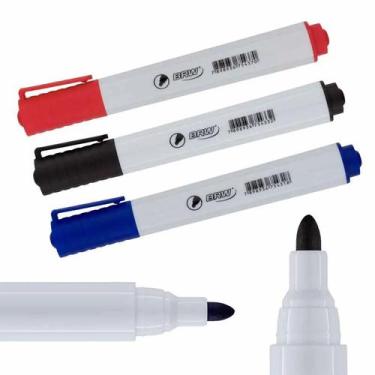 Imagem de Caneta Marcador de Quadro Branco Lousa Colorido BRW Material Escolar E