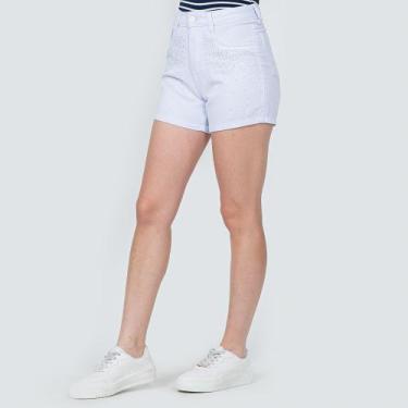 Imagem de Shorts Sarja Feminina Com Strass ZT246- - Madu & Co/ZOR, 36, Lav branc