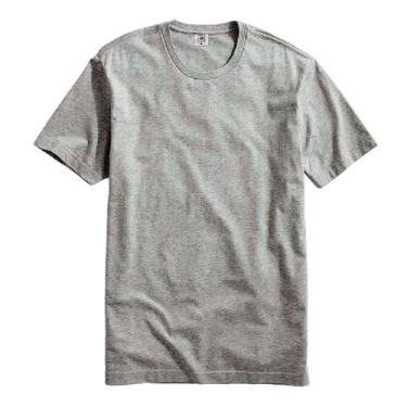 Imagem de Camiseta AMGK Masculina Lisa Premium 100% Algodão, GG, Cinza, Masculin