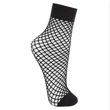 Imagem de Meia Feminina Lupo Loba Soquete Arrastão Adulto , único, Preto