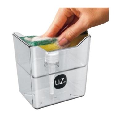 Imagem de Dispenser Detergente Transparente Porta Sabão Liquido Lava Louças - UZ