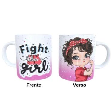Imagem de Caneca de Cerâmica -  Fight Like a Girl Bonequinha mod2 - LIVE
