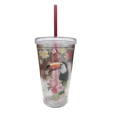 Imagem de Copo Acrílico tucano tampa lisa -450 ml - Genérica