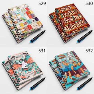 Imagem de Cadernos 1/4 Capa Dura PET 96 Folhas Escolha o Seu - Premium