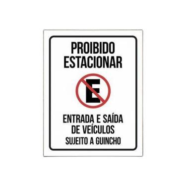 Imagem de Placa Garagem Proibido Estacionar Sujeito Guincho  36X46 