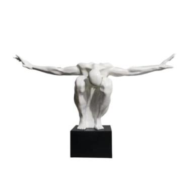 Imagem de Escultura Porcelana Branca Robusta Arte Moderna Formosa - LUXdécor Cas
