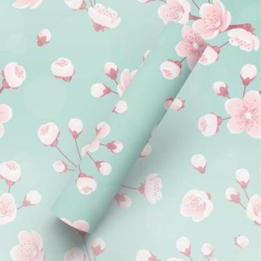 Imagem de Papel de Parede Adesivo Lavável Tema Floral Rosa Sala Quarto - BAZAR D