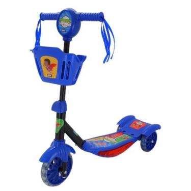 Imagem de Patinete Infantil 3 Rodas Cestinha Feminino Masculino Luz - Mimo Style