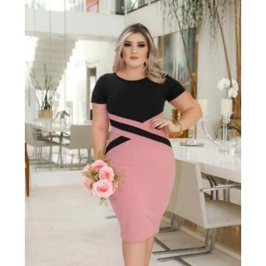 Imagem de Vestido Plus Size Detalhe em X Moda Feminina Evangélica - MISS FLOWER,