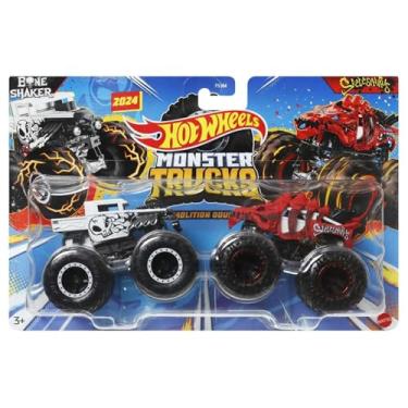 Imagem de Hot Wheels Monster Trucks Demolition Doubles Bone Shaker vs Skelesaurus