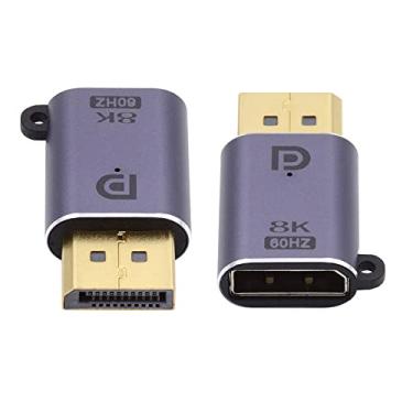 Imagem de NFHK Adaptador DisplayPort 1.4 macho para DP fêmea 8K 60hz Ultra-HD UHD 4K 144hz 7680 * 4320 para monitor de vídeo PC, laptop