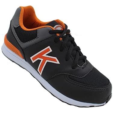 Imagem de Tênis Infantil Masculino Juvenil Meninos Escolar Preto Cor:Preto;Tamanho:32;Gênero:Menino