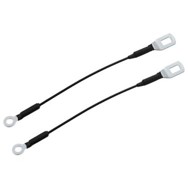 Imagem de Hihaha Nº 65770-04030 Cabos de porta traseira Correias de suporte para portão de elevação para Toyota Tacoma 1995-2003/ Traseira/Metal de borracha durável/2 peças em tom preto prateado