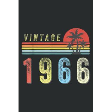 Imagem de Vintage Retro 1966 55Th Birthday Gift 55 Years Old Meme: FLOWER JOURNAL: 6" x 9", 110 Pages, Lined Writing Notebook, White Lined Paper, Journal Notes for Memos, Meetings, ... Artists, and Students.