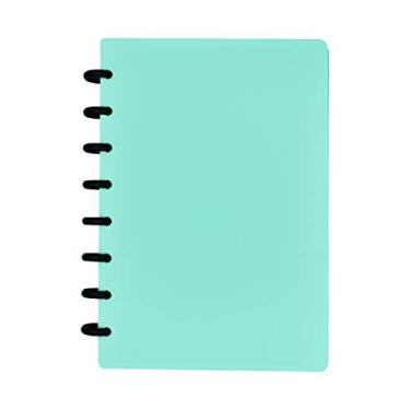 Imagem de Eleven Discs Caderno Discbound, tamanho júnior, capa de poliéster de 1 mm, papel pesado, folhas quadriculadas de 50 pontos (menta)