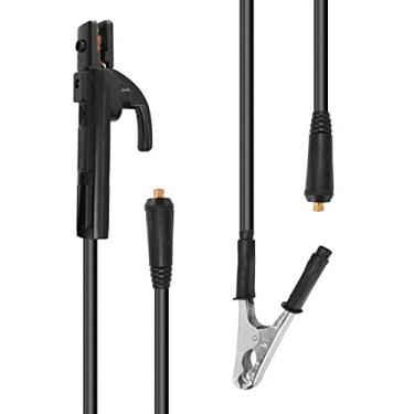 Imagem de 1.5M Eletrodo Suporte Stick Soldadores e Conjunto de Grampo de Aterramento Máquina de Solda Ferramenta de Fixação Kit de Cabos de Solda