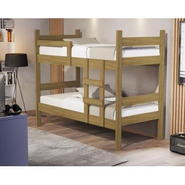 Imagem de Beliche Solteiro Alana Para Quarto Compacta Estilo Moderno Vira 2 Cama