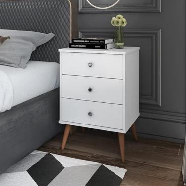 Imagem de Mesa de Cabeceira Mix 3 gavetas Branco