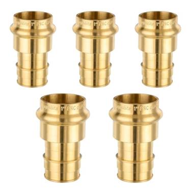 Imagem de (Pacote com 5) EFIELD 3/10.2 cm Press X 2.5 cm PEX-A Expansão Latão Acoplamento Adaptadores Conexões para Conexão de Cobre e Tubo Pex