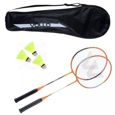 Imagem de Kit Badminton Vollo com 2 Raquetes 3 Petecas