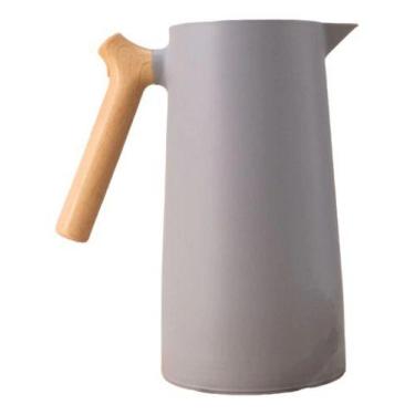 Imagem de Jarra Garrafa Térmica Alça Curvada 1000ml Café Cabo Madeira - Kadê, Ci