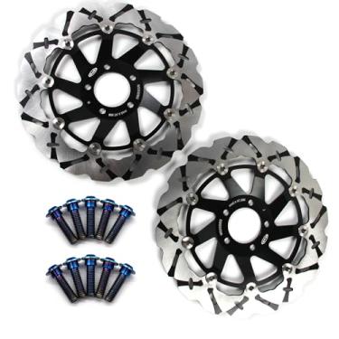 Imagem de Discos de freio dianteiros flutuantes com parafusos de montagem para Kawasaki ZXR 400 91-02 750 89-95, Ninja ZX9R 00-01, ZZR1100 90-92, ZEPHYR 1100 93-98, ZRX1100 97-00, ZRX1200 ZRX1200 0R ZRX1200S