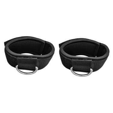 Imagem de Colaxi 2x tiras de tornozelo com equipamento multifuncional de anel para adultos algemas de torno, Silver White D Ring