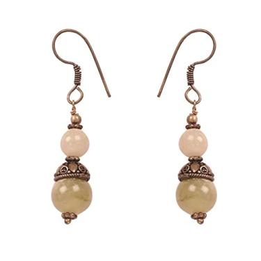 Imagem de Touchstone Lindos brincos indianos de Bollywood tribais intrincadamente feitos à mão em tom prata oxidado para mulheres., Metal, Sem pedras preciosas