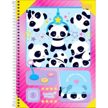 Imagem de Caderno Universitário Panda Lovely Friend 10 Matérias - Tilibra - Foro