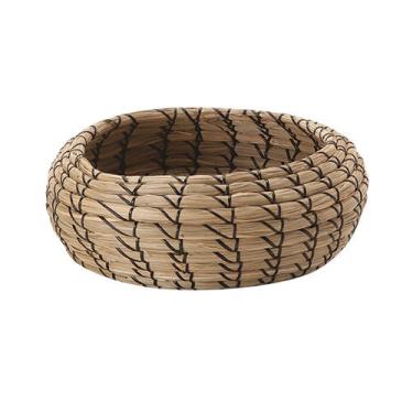 Imagem de Cachepot centro de mesa em fibra natural c/ preto