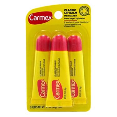 Imagem de Carmex Lip Balm Tube Classic Medicated 0.35 Ounce 3 Count (10.3ml)