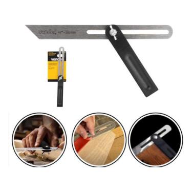 Imagem de Suta Para Carpinteiro 10 Pol 25cm Transferir Copiar Ângulos - VONDER