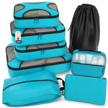 Imagem de Conjunto de 8 Packing Cubes Shacke para Organização Leve de Viagens