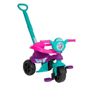 Imagem de Triciclo Velotrol de Passeio e Pedal Infantil 3 em 1 Kemotoca Baby Dog