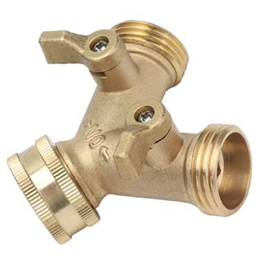 Imagem de Latão Mangueira Splitter Ajustável Stream Control Y Tipo Esfera Válvula Splitter para Watertight Encerramento Mangueira Conector